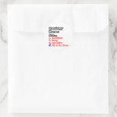 Oncologie Verpleegkundige Quiz...Joke Ronde Sticker (Tas)