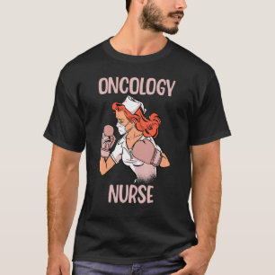 Oncologie Verpleegster Bokshandschoenen Fighter T-shirt