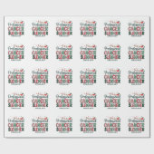 Oncologie Verpleegster Kerst Kanker Chemo Oncologi Cadeaupapier (Vlak)