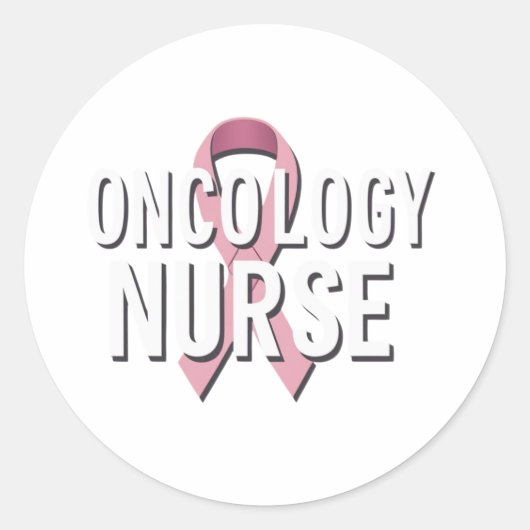 Oncologie Verpleegster Ronde Sticker (Voorkant)