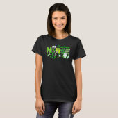 Oncologie verpleegster St Patricks Day Love Stetho T-shirt (Voorkant volledig)