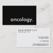oncologie. visitekaartje (Voorkant / Achterkant)