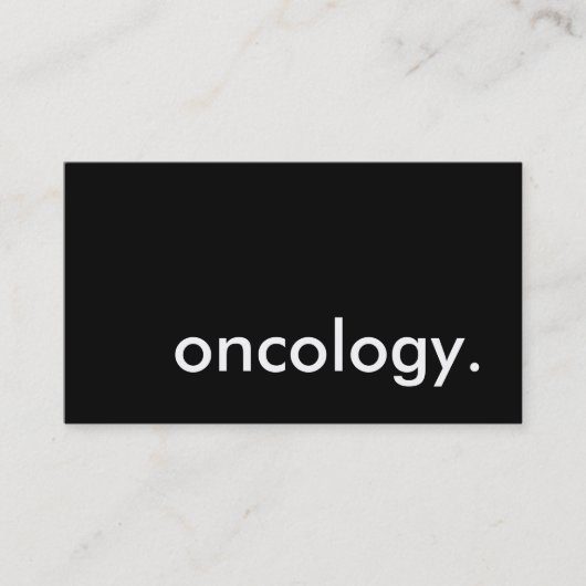oncologie. visitekaartje (Voorkant)