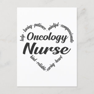 Oncologie Zuster Word Cloud Feestdagenkaart
