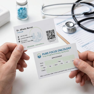Oncologiekliniek Bedrijf Eenvoudige Afspraak Visitekaartje