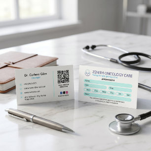 Oncologiekliniek Bedrijf Eenvoudige Afspraak Visitekaartje