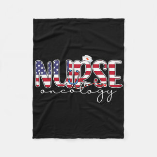 Oncologieverpleegster 4 juli Amerikaanse vlag Verp Fleece Deken