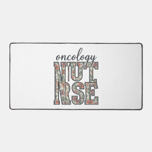 Oncologieverpleegster bloem vintage bureaumat