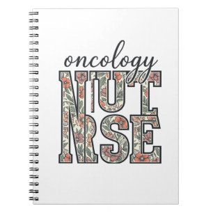 Oncologieverpleegster bloem vintage notitieboek