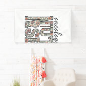 Oncologieverpleegster Bloemig Vintage Spandoek (Insitu)