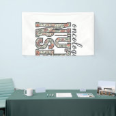 Oncologieverpleegster Bloemig Vintage Spandoek (Beurs)