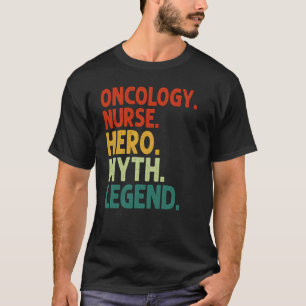 Oncologieverpleegster Held Mythe Legende Vintage O T-shirt