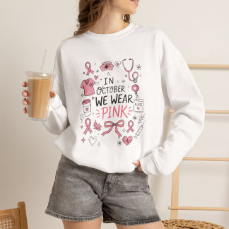 Oncologieverpleegster Pink Oktober Borstkanker cad Trui