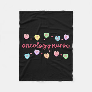 Oncologieverpleegster Valentijnsdag Hart Snoep Onc Fleece Deken