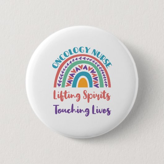 Oncologische kankerverwekkende regenboogliften ronde button 5,7 cm (Voorkant)