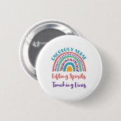 Oncologische kankerverwekkende regenboogliften ronde button 5,7 cm (Voorkant /achterkant)