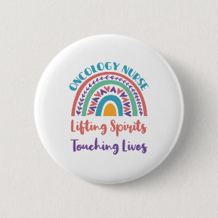 Oncologische kankerverwekkende regenboogliften ronde button 5,7 cm