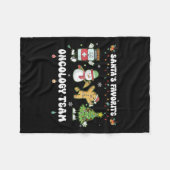 Oncology Christmas Crew Chemotherapy Nurse Techs N Fleece Deken (Voorkant (Horizontaal))