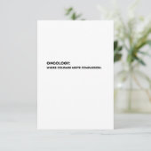 Oncology Definition Card – Thank You Oncologist  Bedankkaart (Staand voorkant)