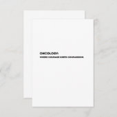 Oncology Definition Card – Thank You Oncologist  Bedankkaart (Voorkant / Achterkant)