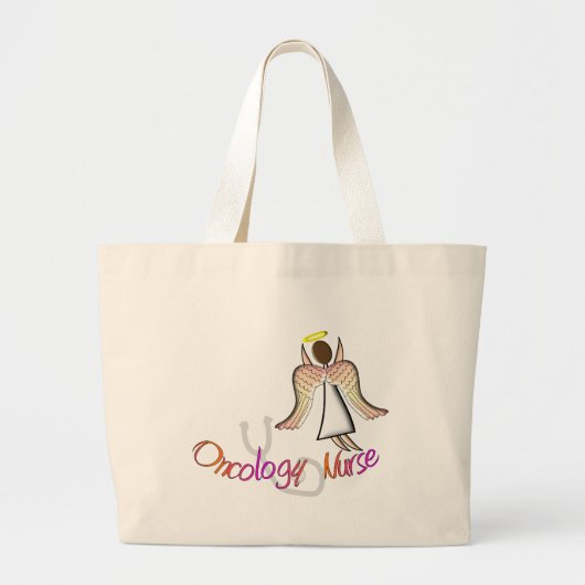 Oncology Nurse Angel Grote Tote Bag (Voorkant)