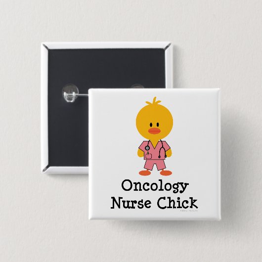 Oncology Nurse Chick Button (Voorkant /achterkant)