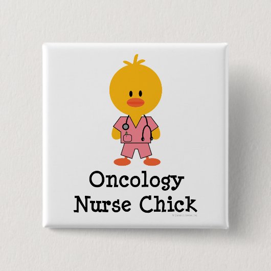 Oncology Nurse Chick Button (Voorkant)