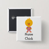 Oncology Nurse Chick Button (Voorkant /achterkant)