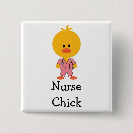 Oncology Nurse Chick Button (Voorkant)