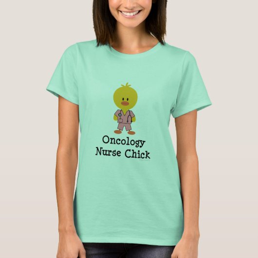 Oncology Nurse Chick Ringer T-shirt (Voorkant)