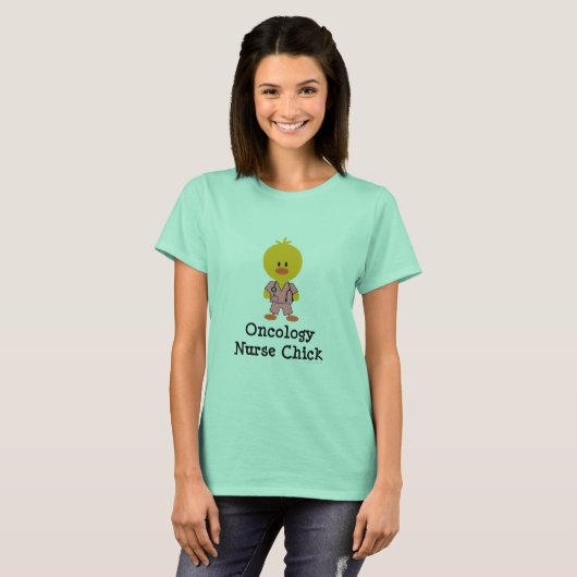 Oncology Nurse Chick Ringer T-shirt (Voorkant volledig)