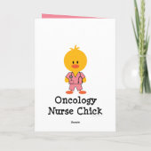 Oncology Nurse Chick Wenskaart Kaart (Achterkant)