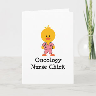 Oncology Nurse Chick Wenskaart Kaart