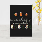 Oncology Nurse Christmas Gingerbread Holiday Hosta Kaart (Gele Bloem)