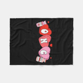 Oncology Nurse Fight Cancer Nurse Valentine Onc De Fleece Deken (Voorkant (Horizontaal))