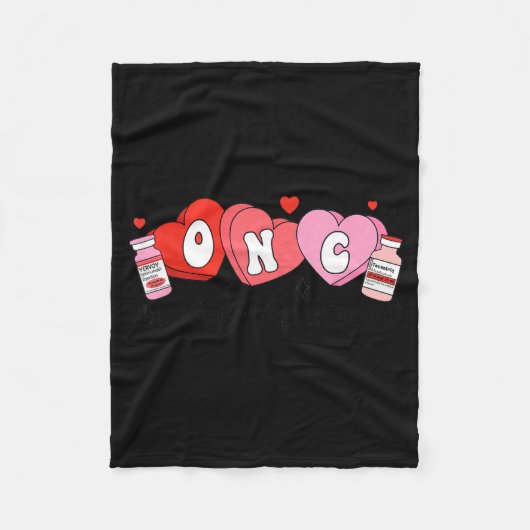 Oncology Nurse Fight Cancer Nurse Valentine Onc De Fleece Deken (Voorkant)