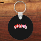 Oncology Nurse Fight Cancer Nurse Valentine Onc De Sleutelhanger (Voorkant)