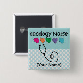Oncology Nurse Giften Unique Design Vierkante Button 5,1 Cm (Voorkant /achterkant)