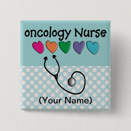 Oncology Nurse Giften Unique Design Vierkante Button 5,1 Cm (Voorkant)