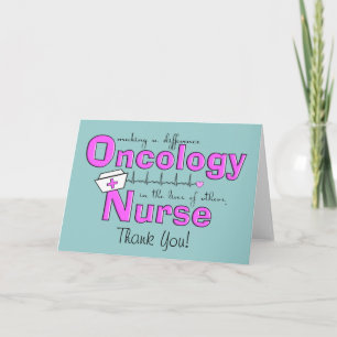 Oncology Nurse Gifts Bedankkaart