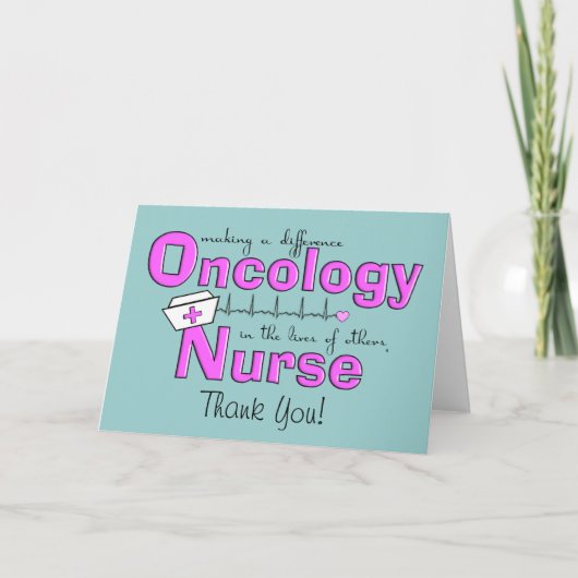 Oncology Nurse Gifts Bedankkaart (Voorkant)
