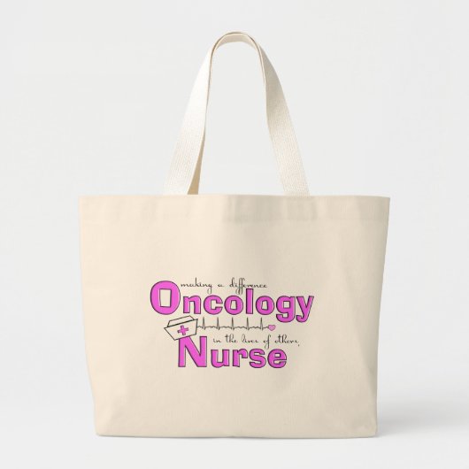 Oncology Nurse Gifts Grote Tote Bag (Voorkant)