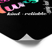 Oncology Nurse Heart Word Cloud Waterverf Rainbow Poster (Hoek)