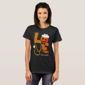 Oncology Nurse Love Nurse Life Halloween Pumpkin C T-shirt (Voorkant volledig)