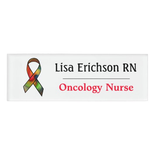 Oncology Nurse Name Tag Specified (Voorkant)