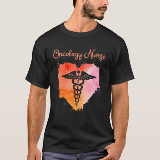 Oncology Nurse  Nurses Nursing Graduation Caduceus T-shirt (Voorkant)