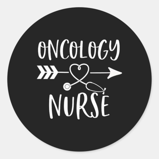 Oncology Nurse Ronde Sticker (Voorkant)