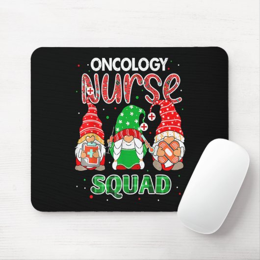 Oncology Nurse Squad Kerstmis Gnomes RN Matching Muismat (Met muis)