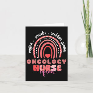 Oncology Nurse Squad Rainbow Leopard Nursing Valen Kaart