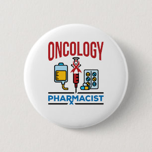 Oncology Pharmacist Cancer Care Pharmaceutical Tea Ronde Button 5,7 Cm